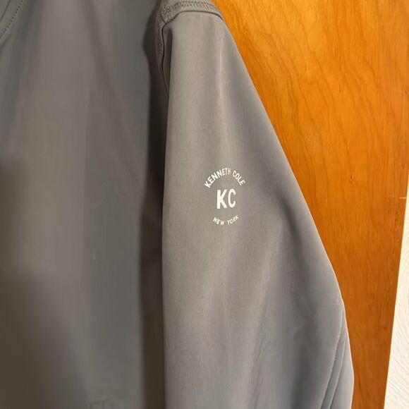 Kenneth Cole Jacket Mens Large Gray Zip Pockets Fleece Lined - Picture 4 of 5
